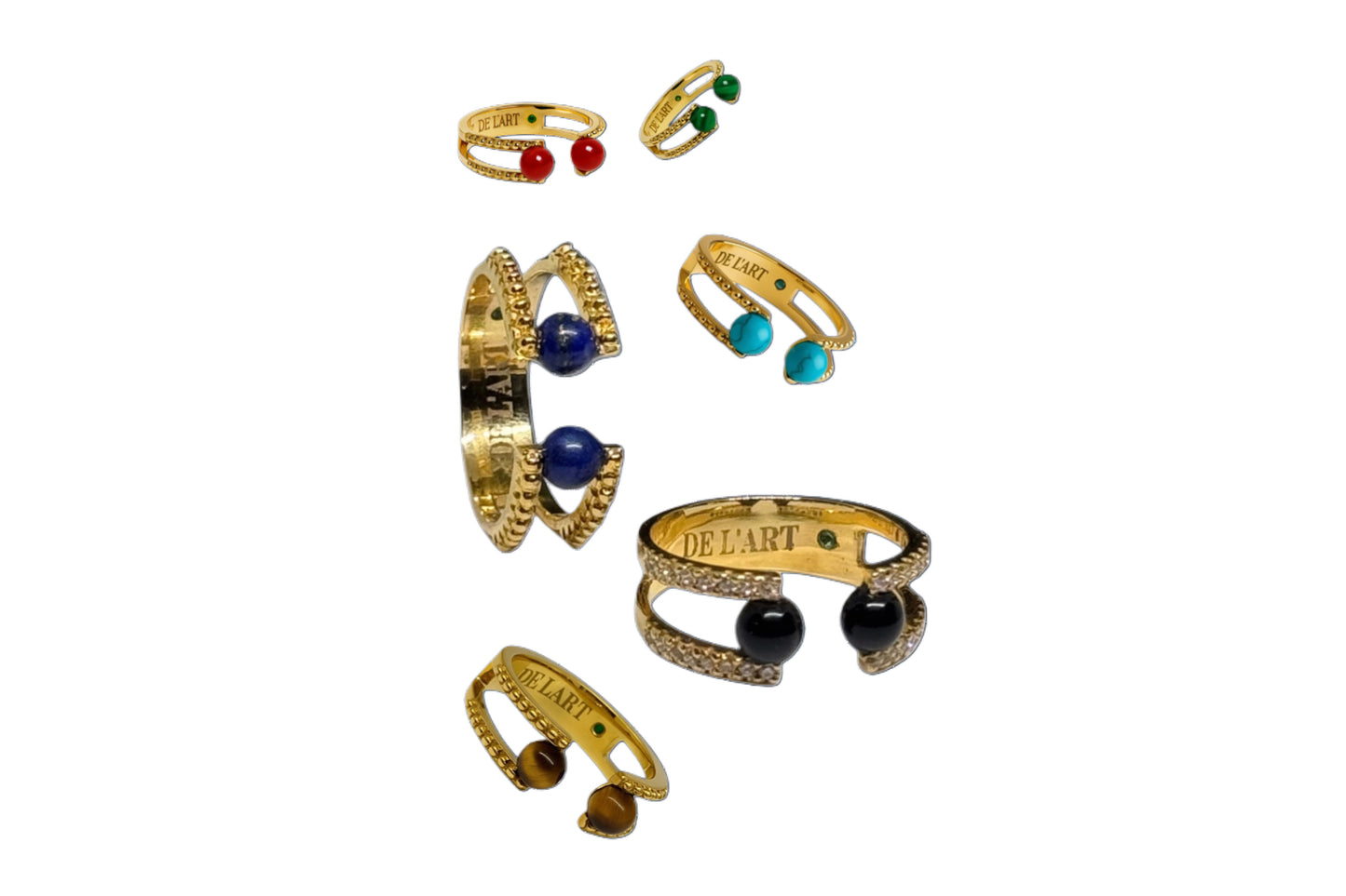 L’Univers De L’art - 18K Gold & Turquoise Stones