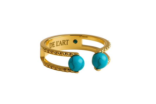 L’Univers De L’art - 18K Gold & Turquoise Stones