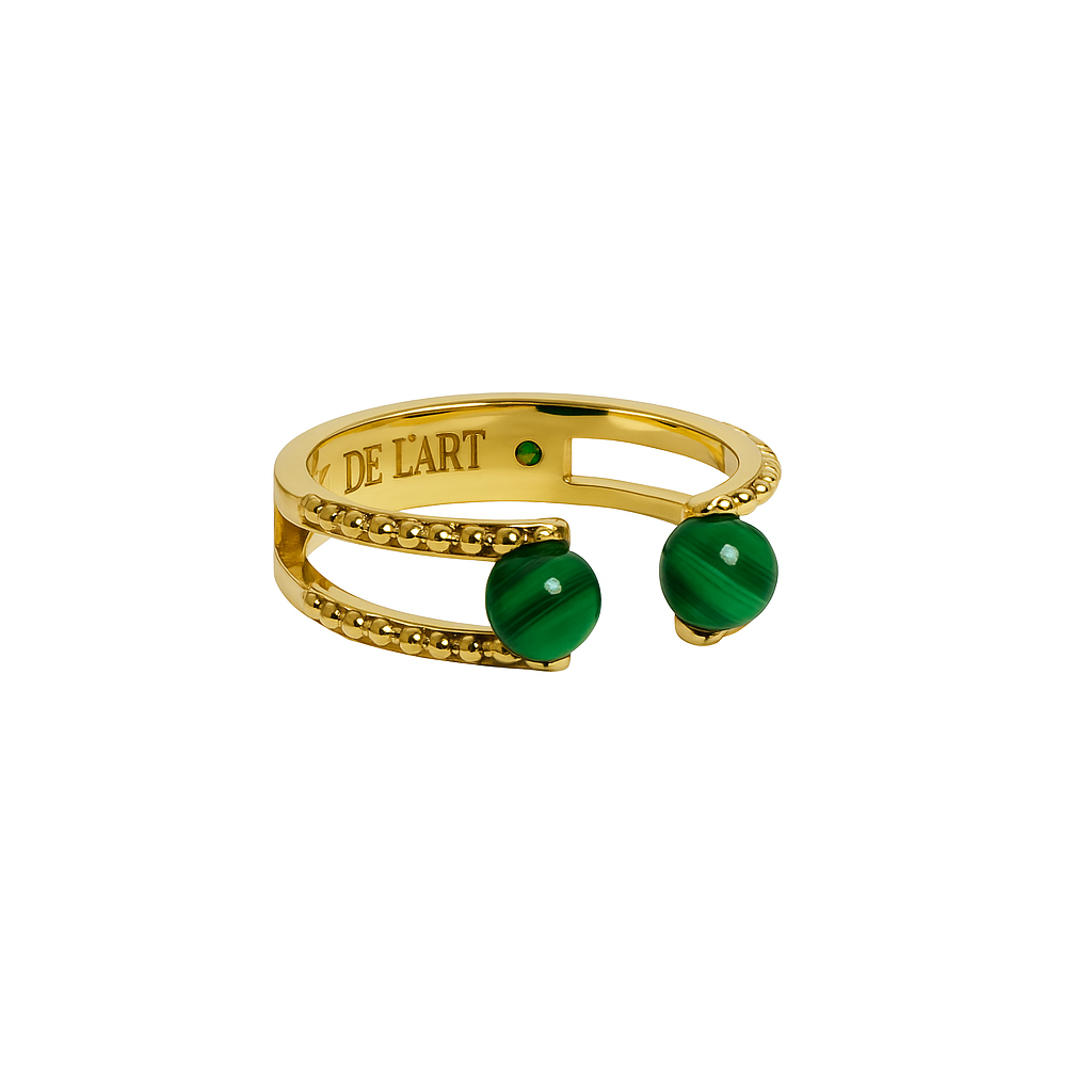 L’Univers De L’art - 18K Gold & Malachite Stones