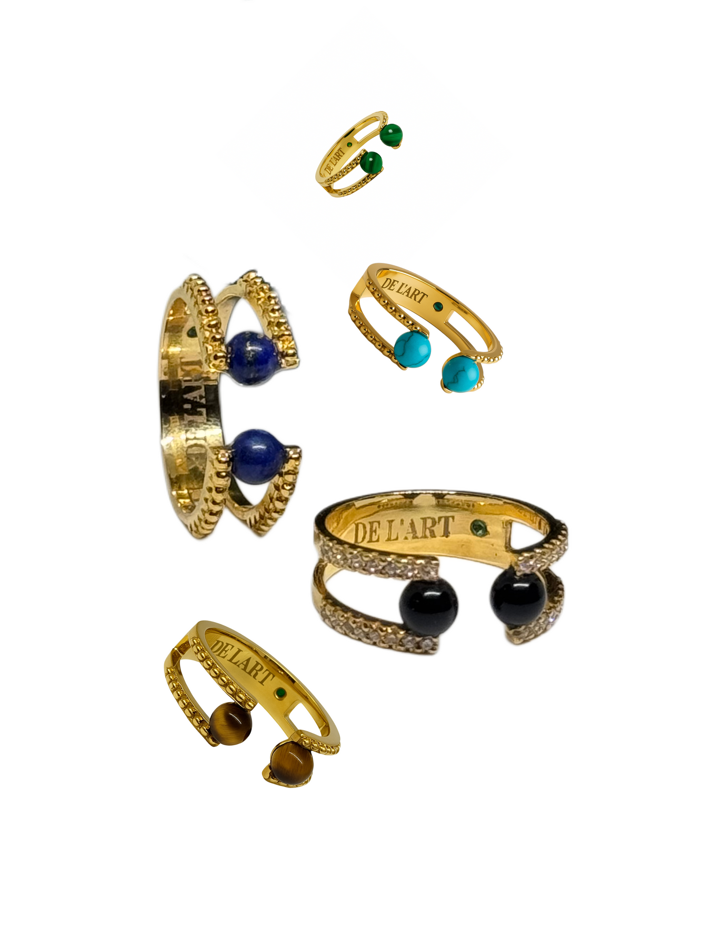 L’Univers De L’art - 18K Gold & Malachite Stones