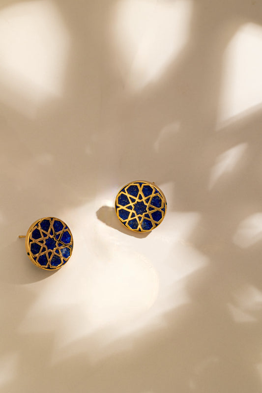 Arabie Earrings 18k Gold with Lapis Lazuli