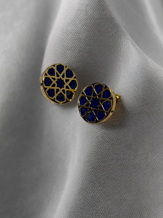 Arabie Earrings 18k Gold with Lapis Lazuli