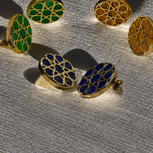 Arabie Earrings 18k Gold with Lapis Lazuli